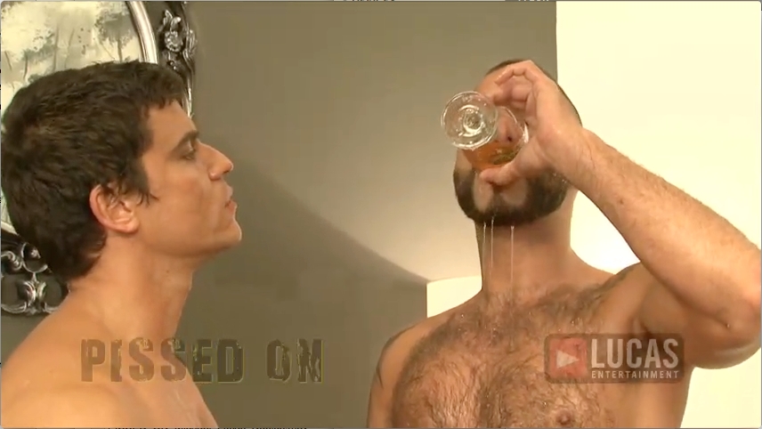 Michael Lucas Pisses On Nubius While Rafael Carreras and Jonathan Agassi Share a Glass of Urine